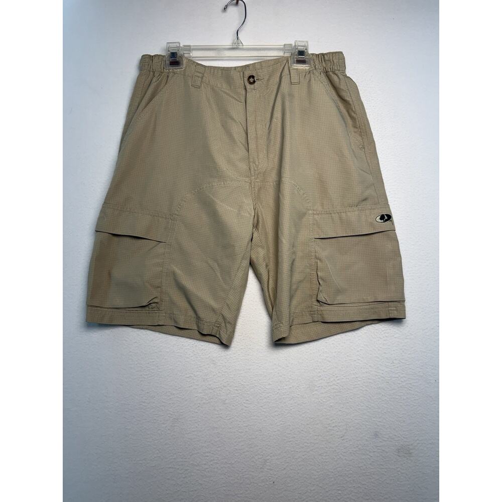 Mossy Oak Cargo Shorts Mens Size 38Beige Rip Stop Light Weight Sports Pockets